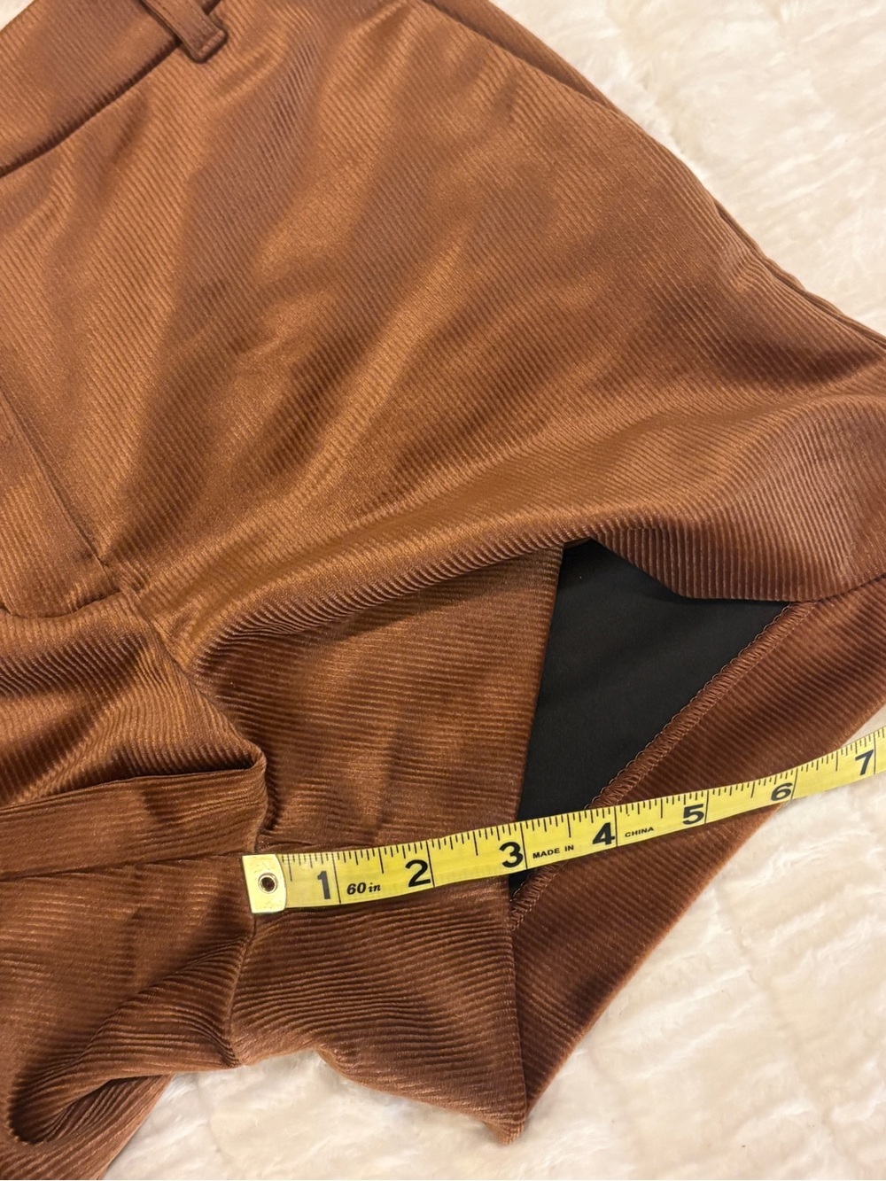Express XS, 0 congac, rust Brown Tailored Blazer Jacket & shorts. Corduroy. - Picture 11 of 16